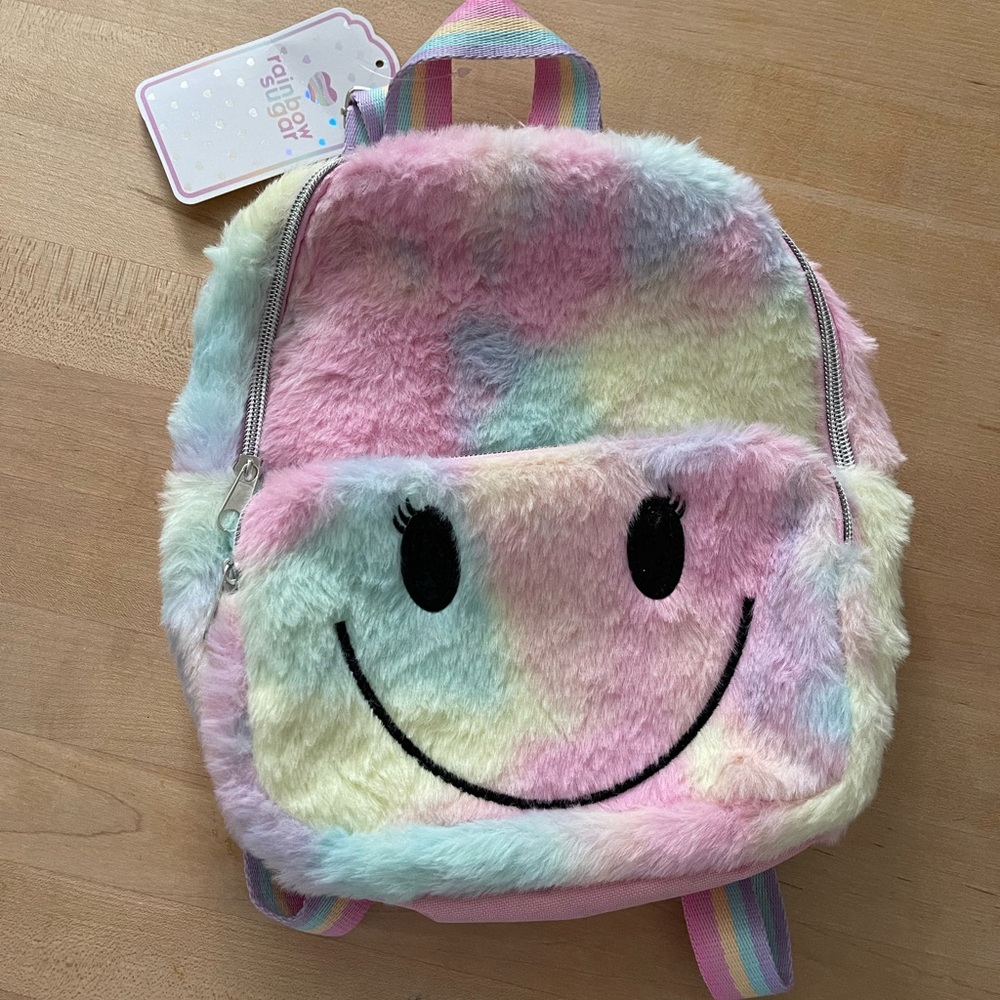 NWT Pastel Rainbow Kids Backpack